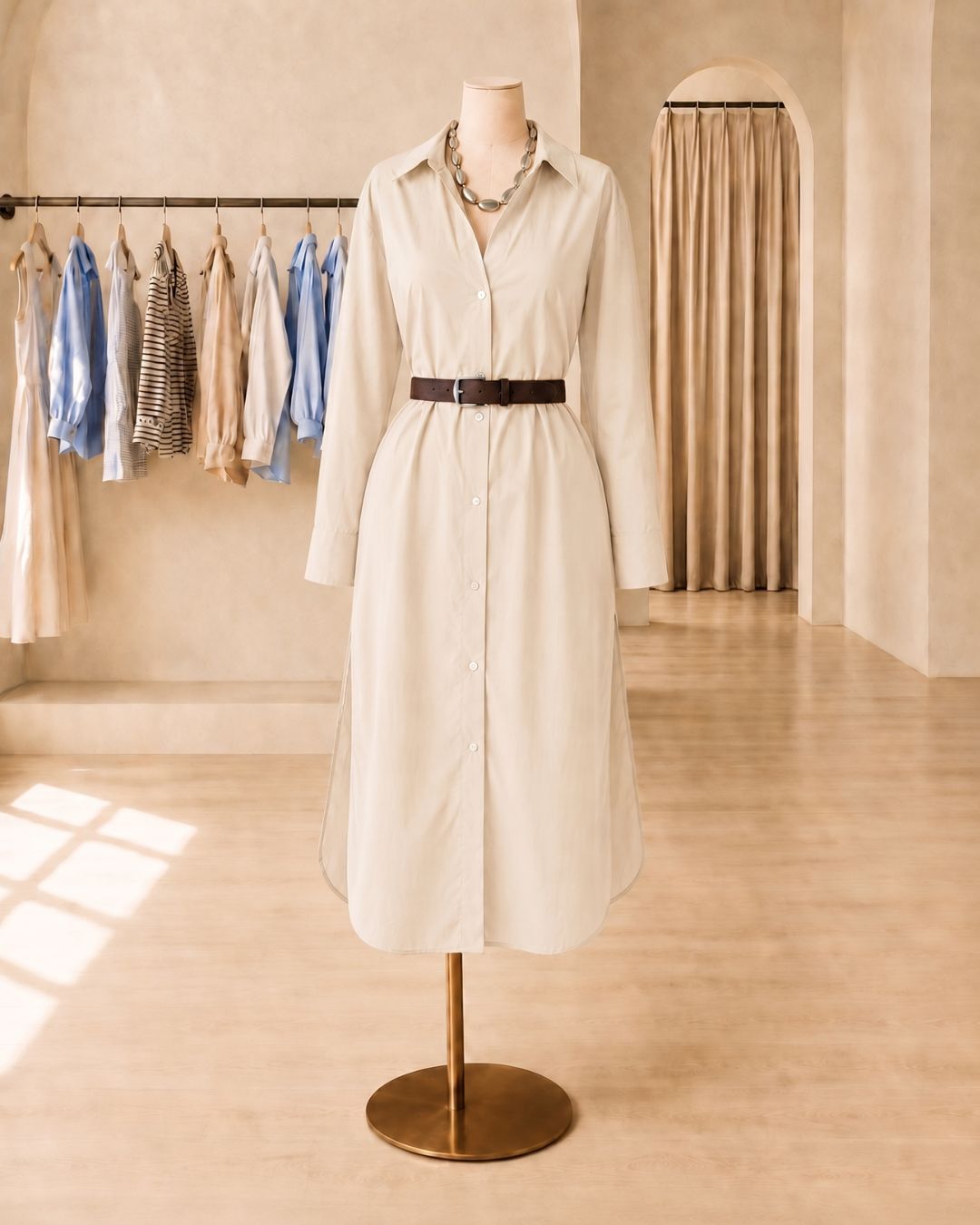 Gabi Popelin Beige - Imagen 3